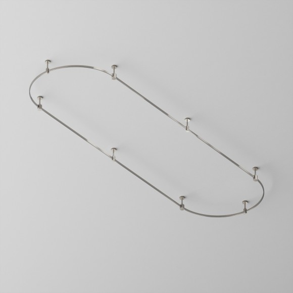 Готовая конструкция Maytoni Flarity овальная 4,5 м на жестких подвесах Short H124мм без светильников и блока питания TFC-Flar-S01-PT