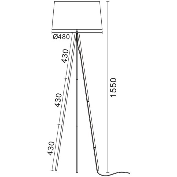 Торшер на треноге Bonita FR5152-FL-01-B