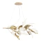 STEFANIA SP6 3070/206 Crystal Lux Подвесной светильник золотой с бело-золотыми керамическими плафонами, 6 × E14 до 40 Вт, 810 × 400 × 400 мм, IP20