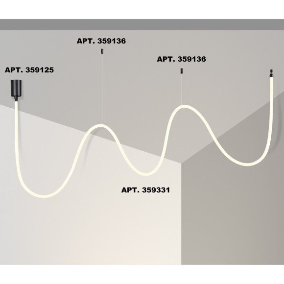 359331 KONST NT24 000 черный Светильник светодиодный IP20 LED 4000K 38W 170-265V 3360Лм RAMO