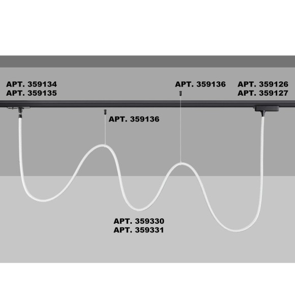 359331 KONST NT24 000 черный Светильник светодиодный IP20 LED 4000K 38W 170-265V 3360Лм RAMO