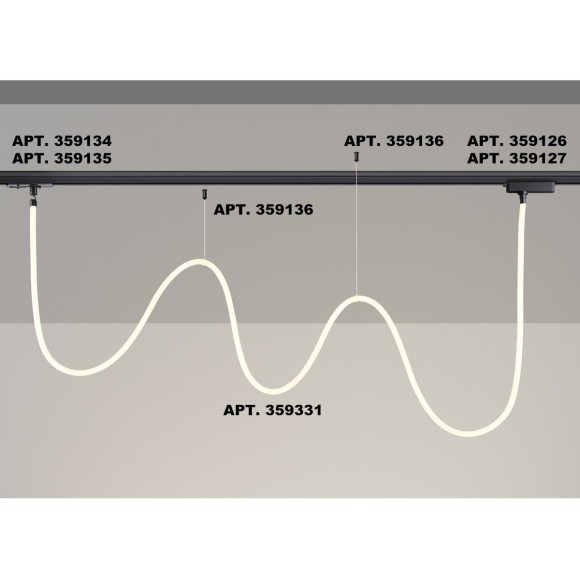359331 KONST NT24 000 черный Светильник светодиодный IP20 LED 4000K 38W 170-265V 3360Лм RAMO