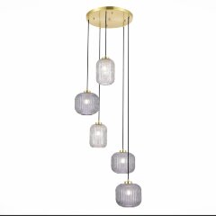 SL1154.303.05 Светильник подвесной ST-Luce Латунь/Дымчатый E27 5*60W GRAN SL1154.303.05 Светильник подвесной ST-Luce Латунь/Дымчатый E27 5*60W GRAN