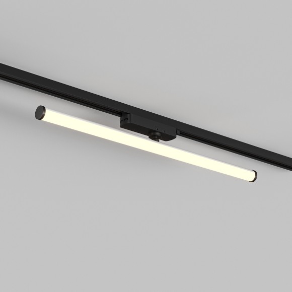 Однофазный двужильный светодиодный трековый светильник Denkirs DK6638-BK Strom 3000К 1400Лм CRI90+ 300° 15Вт