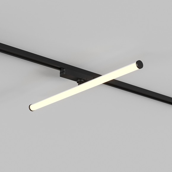 Однофазный двужильный светодиодный трековый светильник Denkirs DK6638-BK Strom 3000К 1400Лм CRI90+ 300° 15Вт