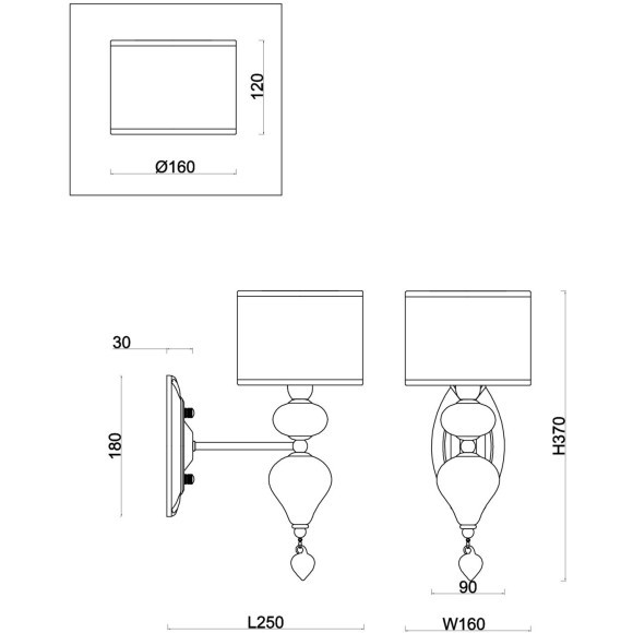 Настенный светильник (бра) Freya FR5369WL-01BS Настенный светильник (бра) Freya FR5369WL-01BS