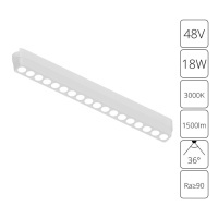 A1169PL-1WH Трековый магнитный светодиодный светильник Arte Lamp Rapid 48V CRI90+ 3000К 1500Лм 36° 18Вт