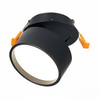 ST651.448.09 Встраиваемый поворотный светильник Черный LED 1*9W 4000K 720Lm Ra90 120° IP20 D85xH68 Встраиваемые светильники