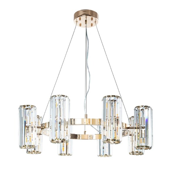 Люстра хрустальная Arte Lamp A1049SP-16GO SANTORINI под лампы G9 40W Люстра хрустальная Arte Lamp A1049SP-16GO SANTORINI под лампы G9 40W