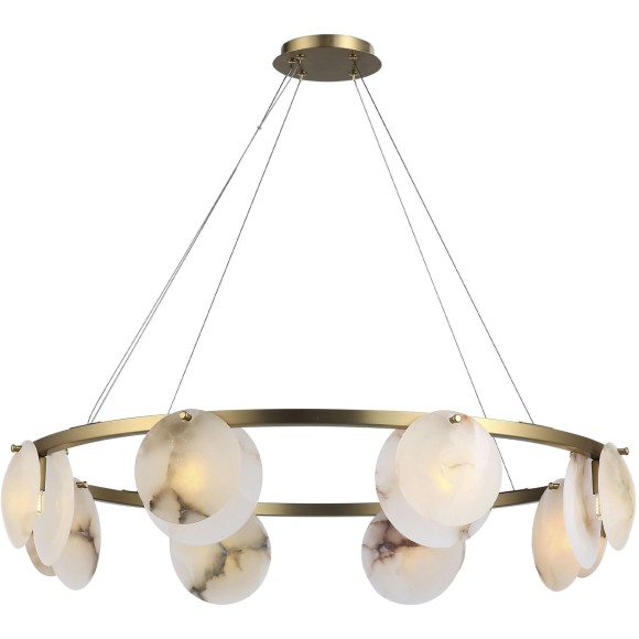 SL1520.303.08 Светильник подвесной ST-Luce Латунь/Алебастр G9 8*5W 4000K CLAM