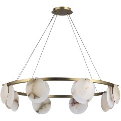 SL1520.303.08 Светильник подвесной ST-Luce Латунь/Алебастр G9 8*5W 4000K CLAM SL1520.303.08 Светильник подвесной ST-Luce Латунь/Алебастр G9 8*5W 4000K CLAM