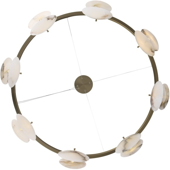 SL1520.303.08 Светильник подвесной ST-Luce Латунь/Алебастр G9 8*5W 4000K CLAM