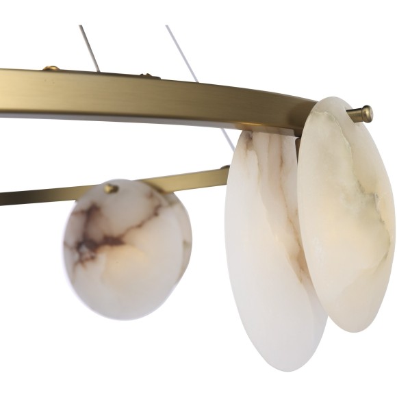 SL1520.303.08 Светильник подвесной ST-Luce Латунь/Алебастр G9 8*5W 4000K CLAM