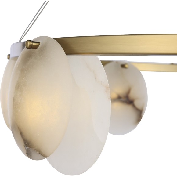 SL1520.303.08 Светильник подвесной ST-Luce Латунь/Алебастр G9 8*5W 4000K CLAM