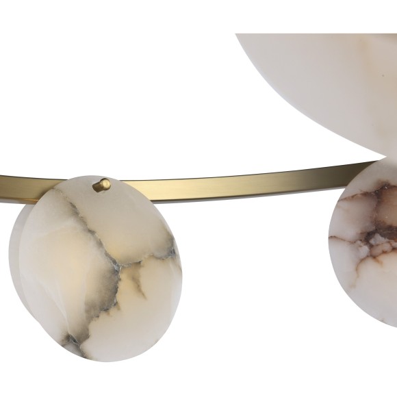 SL1520.303.08 Светильник подвесной ST-Luce Латунь/Алебастр G9 8*5W 4000K CLAM