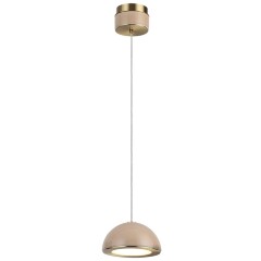 Odeon Light LULU 5453/6L Декоративный светодиодный подвесной светильник с бежевым керамическим плафоном и бронзовым основанием 6W 3000K CRI80 550Лм Odeon Light LULU 5453/6L Декоративный светодиодный подвесной светильник с бежевым керамическим плафоном и бронзовым основанием 6W 3000K CRI80 550Лм