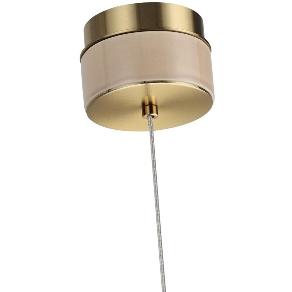 Odeon Light LULU 5453/6L Декоративный светодиодный подвесной светильник с бежевым керамическим плафоном и бронзовым основанием 6W 3000K CRI80 550Лм