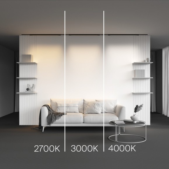 TR192-1-21W2.7K-B Ультратонкий трековый диммируемый по TRIAC 0/1-10V магнитный светодиодный светильник Maytoni Levity CRI90+ 2700К 800Лм 100° 21Вт