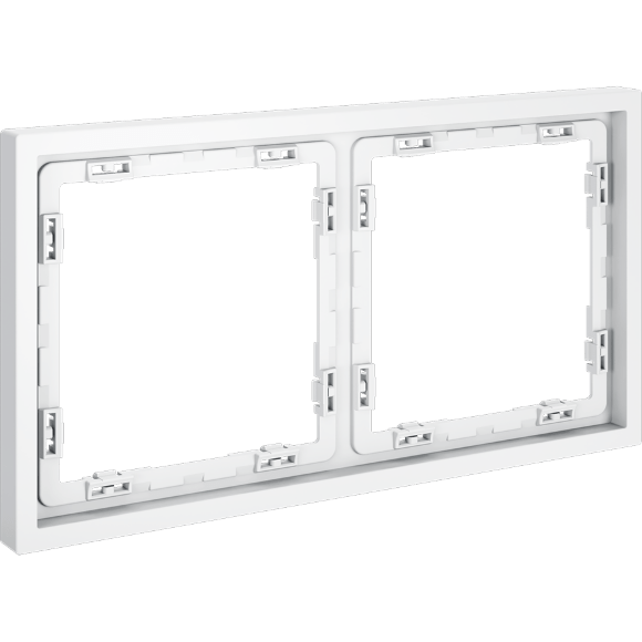 Рамка пластиковая VOLTUM S70 на 2 поста, (белый матовый)