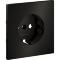 Накладка для розетки с заземлением, S70 Metal (антрацит)