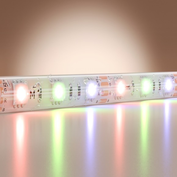 Светодиодная лента Base 12В 5050 14,4Вт/м RGB 5м IP 65 Led Strip 201196