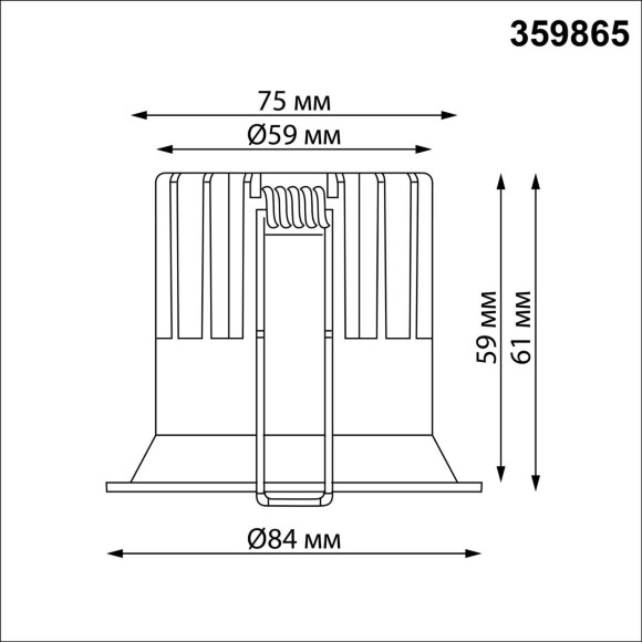 359865 WIR NT26 000 белый Светильник встраиваемый с переключателем цв. температуры IP20 LED 12W 100-265V 3000К/4000К/6000К BRILLO