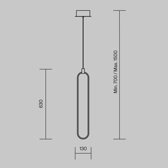 Подвесной светодиодный светильник Chain MOD017PL-L13G Подвесной светодиодный светильник Chain MOD017PL-L13G