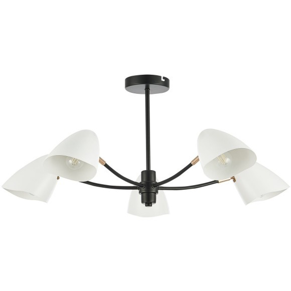 SLE103602-05 Светильник потолочный Черный, Золотой/Белый E14 5*40W SATTA