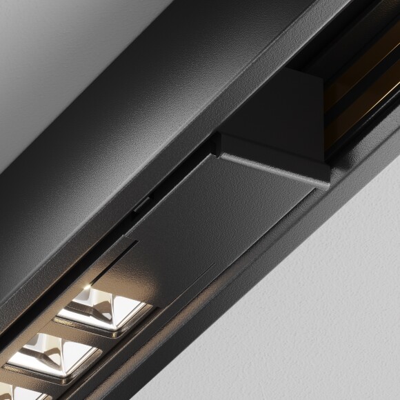 Maytoni EXILITY X TR241-2-6W4K-B Трековый линейный светодиодный черный магнитный светильник длиной 33см, с DIP переключателем группы включения на корпусе, LED 6Вт 4000K 540Лм CRI90 40° IP20 48В
