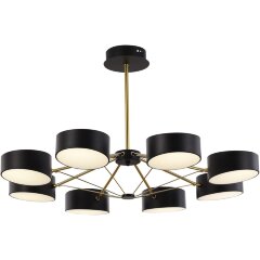 SLE6005-402-08 Светильник потолочный Черный, Золотистый/Черный LED 8*10W VALLE SLE6005-402-08 Светильник потолочный Черный, Золотистый/Черный LED 8*10W VALLE