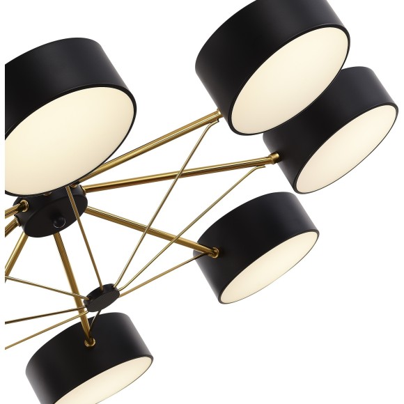 SLE6005-402-08 Светильник потолочный Черный, Золотистый/Черный LED 8*10W VALLE