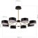 SLE6005-402-08 Светильник потолочный Черный, Золотистый/Черный LED 8*10W VALLE