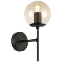 SLE154901-01 Светильник настенный Черный/Янтарный E27 1*40W LACOTTA