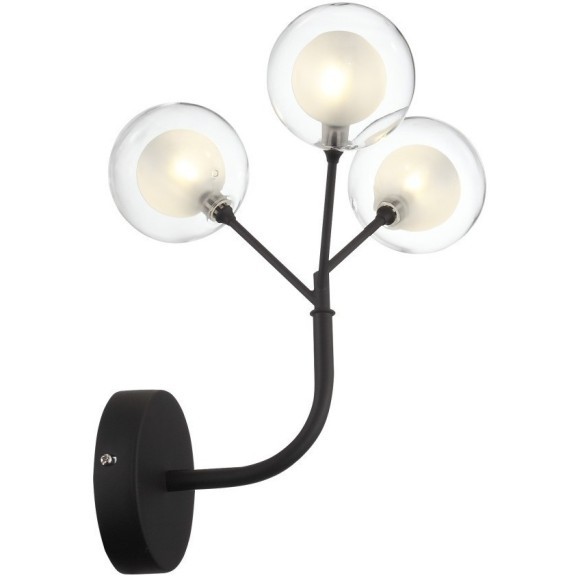 SL376.401.03 Бра ST-Luce Черный/Прозрачный, Белый G4 LED 3*2W - DEMELE