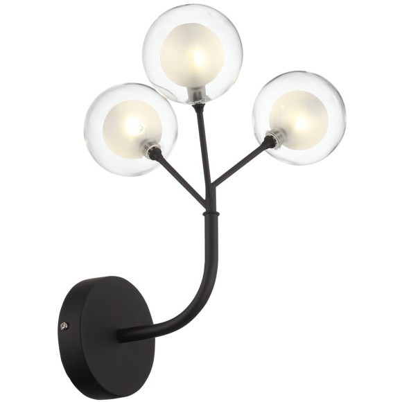 SL376.401.03 Бра ST-Luce Черный/Прозрачный, Белый G4 LED 3*2W - DEMELE