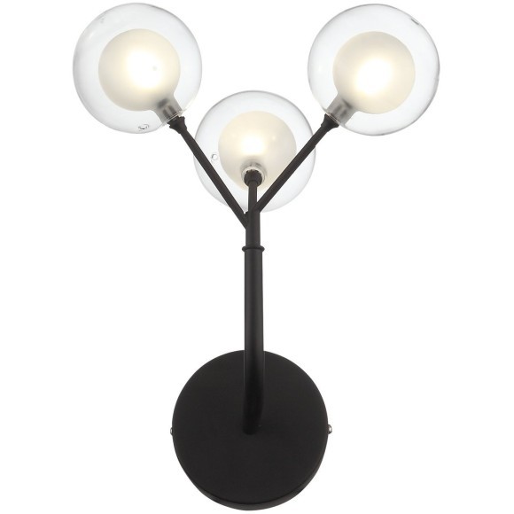 SL376.401.03 Бра ST-Luce Черный/Прозрачный, Белый G4 LED 3*2W - DEMELE