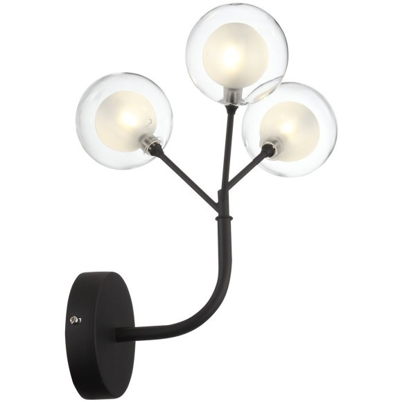 SL376.401.03 Бра ST-Luce Черный/Прозрачный, Белый G4 LED 3*2W - DEMELE