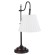 SY104092 Lussole Настольная лампа коричневая с белым тканевым плафоном, E14, 1 x 40 Вт, Ø340 мм