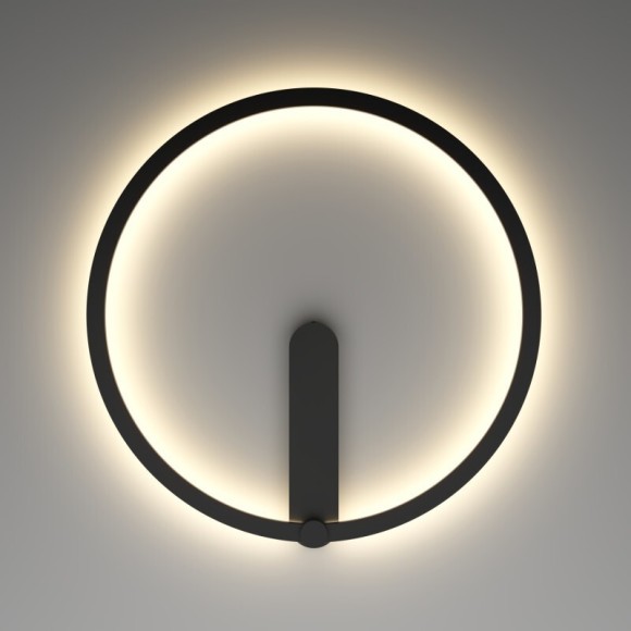 DK5035-BK Бра ROUND со светодиодом, IP20, 24W, 3000/4000/6500K, черный, алюминий