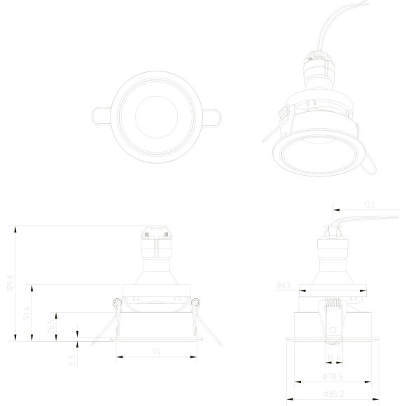 Встраиваемый светильник Maytoni DL051-1W Share под лампу 1xGU10 15W