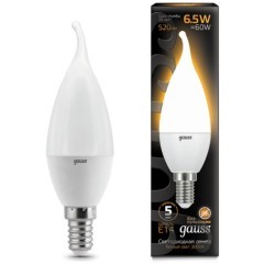 104101107 Лампа Gauss LED Свеча на ветру E14 6.5W 520lm 3000K 1/10/50 104101107 Лампа Gauss LED Свеча на ветру E14 6.5W 520lm 3000K 1/10/50