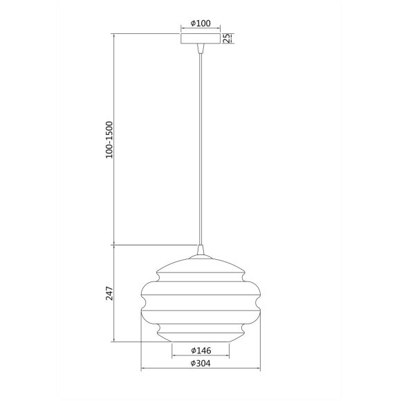 Подвесной светильник с 1 плафоном Maytoni P079PL-01CG Ruche под лампу 1xE27 60W