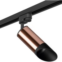 Однофазный двужильный трековый светильник Lightstar R1T43037 Rullo под сменную лампу GU10