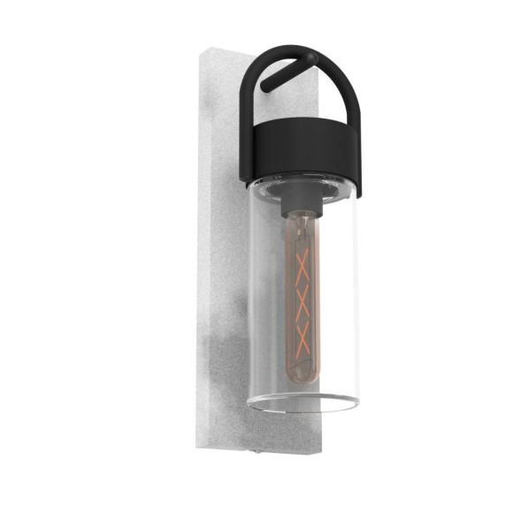 900286 CARRARO CARRARO Настенный уличный светильник 1xE27 60Вт IP44 L115 H380 A130 сталь серый черный стекло 900286 CARRARO CARRARO Настенный уличный светильник 1xE27 60Вт IP44 L115 H380 A130 сталь серый черный стекло