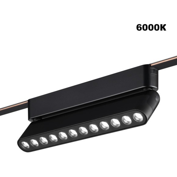 359465 Трековый ременный светодиодный SMART светильник c доп. механическим перекл. цветности Novotech EASY CRI90+ 3000-6000К 440Лм 28° 12W TUYA, Алиса, Wi-Fi