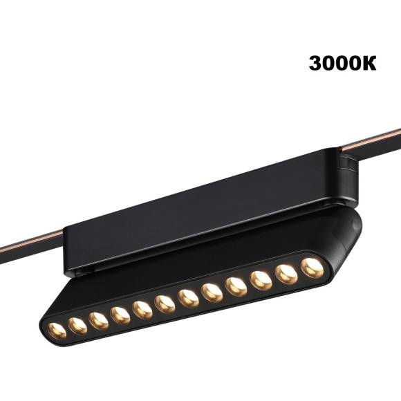 359465 Трековый ременный светодиодный SMART светильник c доп. механическим перекл. цветности Novotech EASY CRI90+ 3000-6000К 440Лм 28° 12W TUYA, Алиса, Wi-Fi