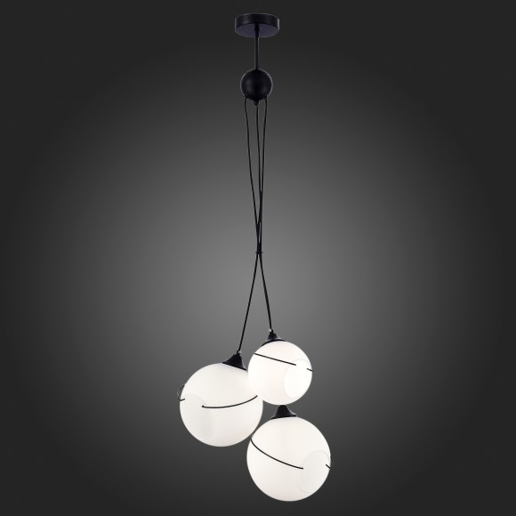 SLE103183-03 Светильник подвесной Черный/Белый E27 3*60W SATTURO SLE103183-03 Светильник подвесной Черный/Белый E27 3*60W SATTURO