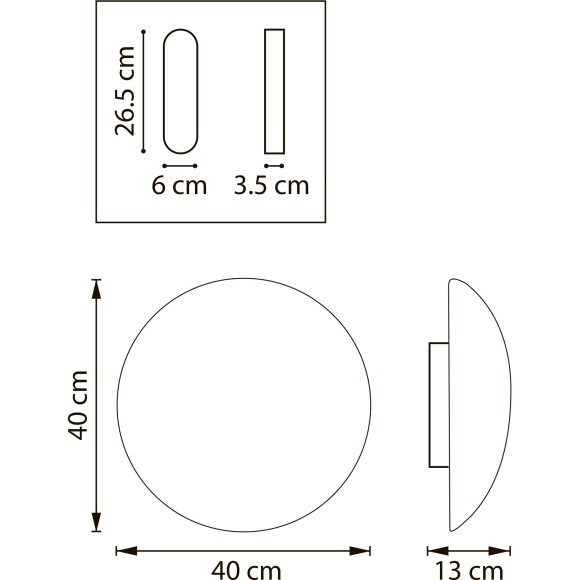 Светильник настенно-потолочный 40см с тканевым плафоном-паутиной 8Вт 640Лм 3000K CRI80 Lightstar Genova 610646
