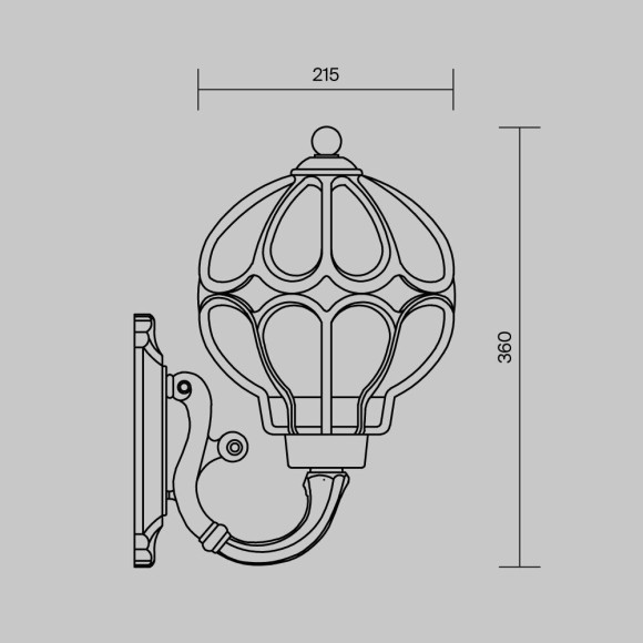 Настенный фонарь уличный Via O024WL-01G IP65 Настенный фонарь уличный Via O024WL-01G IP65