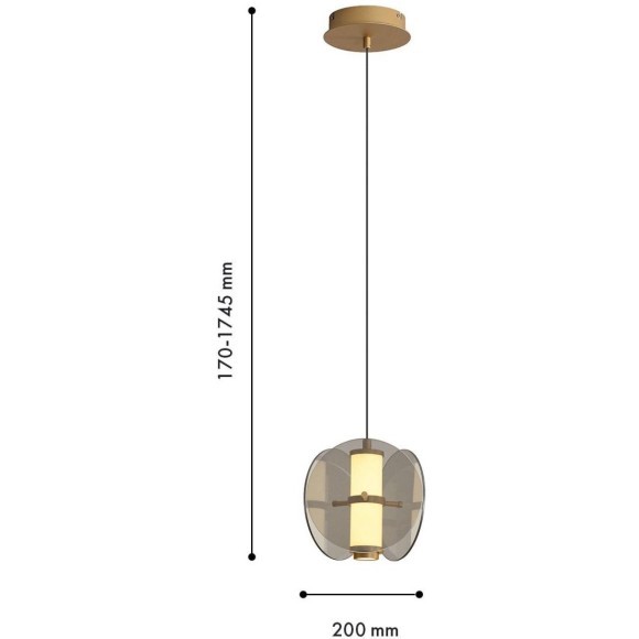 4625-1P, подвес, D200xH210/1745, LEDx10W, 490LM, 3000K, included 4625-1P, подвес, D200xH210/1745, LEDx10W, 490LM, 3000K, included